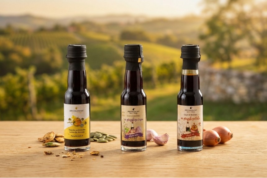 Štajersko prekmursko bučno olje Slovenija pumpkin seed oil 20 ml