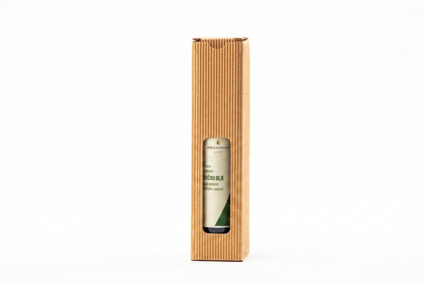Cold pressed pumpkin seed oil 0.25 L - gift packaging